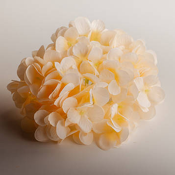 Голівка штучна гортензії ванільна 20 шт. Головка штучна гортензії діаметр 21 см, Штучна гортензії
