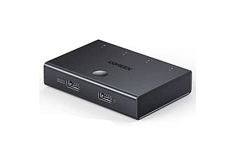 USB-перемикач Ugreen USB 2.0 Sharing Switch 4 in 2 out switch Black (CM228)