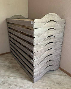 Дитяча кровать Монтессори кольорова для садка з ортопедичним ефектом та безпечною ламинацією