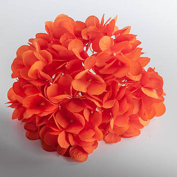 Голівка штучна гортензії помаранчева 20 шт. Головка штучна гортензії діаметр 21 см, Штучна гортензії