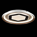 Світлодіодна люстра 152 Вт з пультом керування та диммером колір каркасу сірий з золотим VL-L66199/500C/1 LED, фото 3