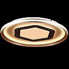 Світлодіодна люстра 152 Вт з пультом керування та диммером колір каркасу сірий з золотим VL-L66199/500C/1 LED, фото 4