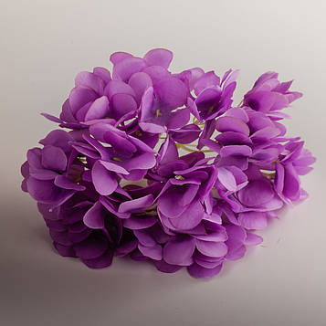 Голівка штучна гортензії бузкова 20 шт. Головка штучна гортензії діаметр 21 см, Штучна гортензії