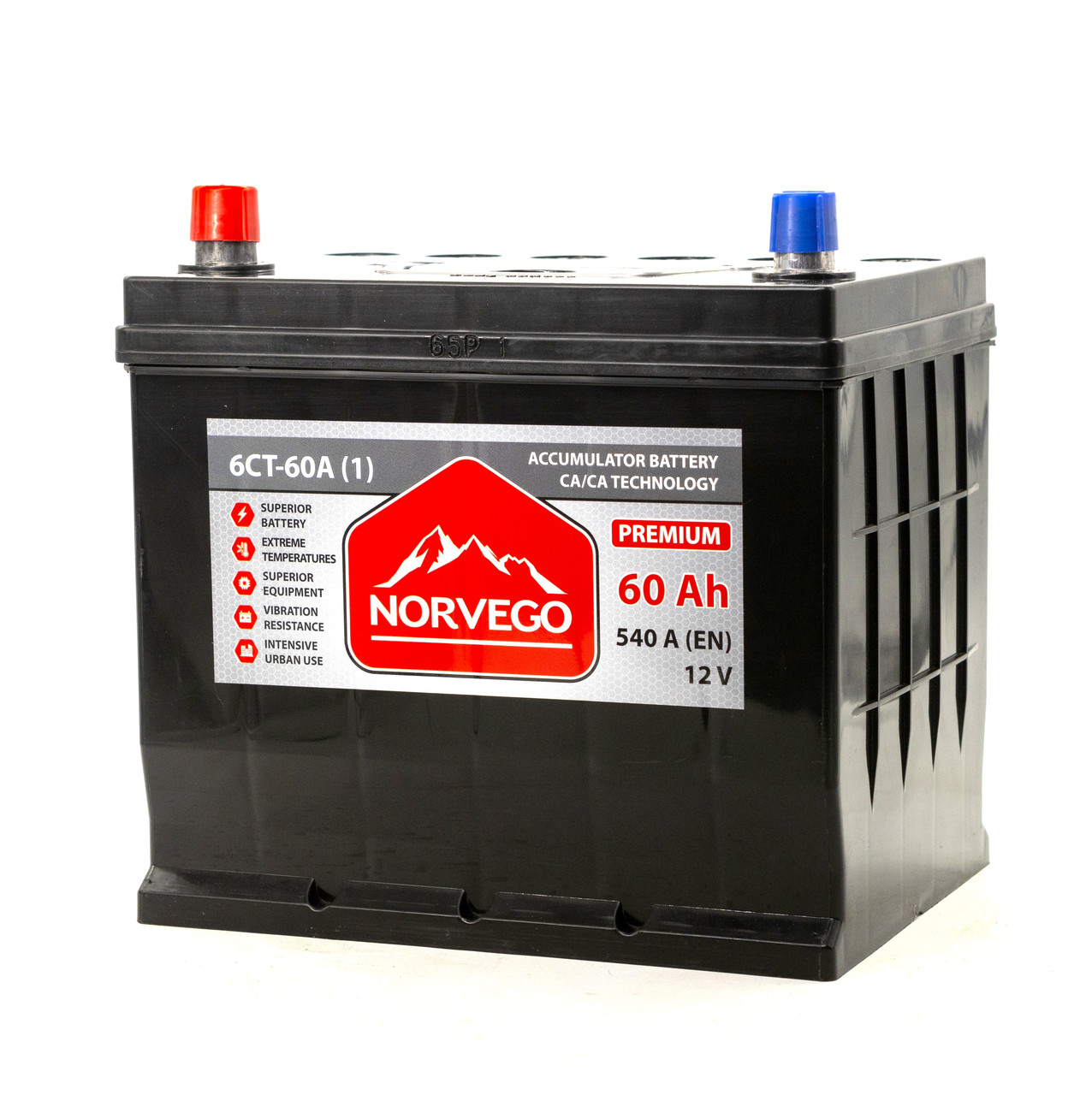 Акумулятор Norvego ВЕСТА Asia Premium 60A +лів (1) (540 пуск)