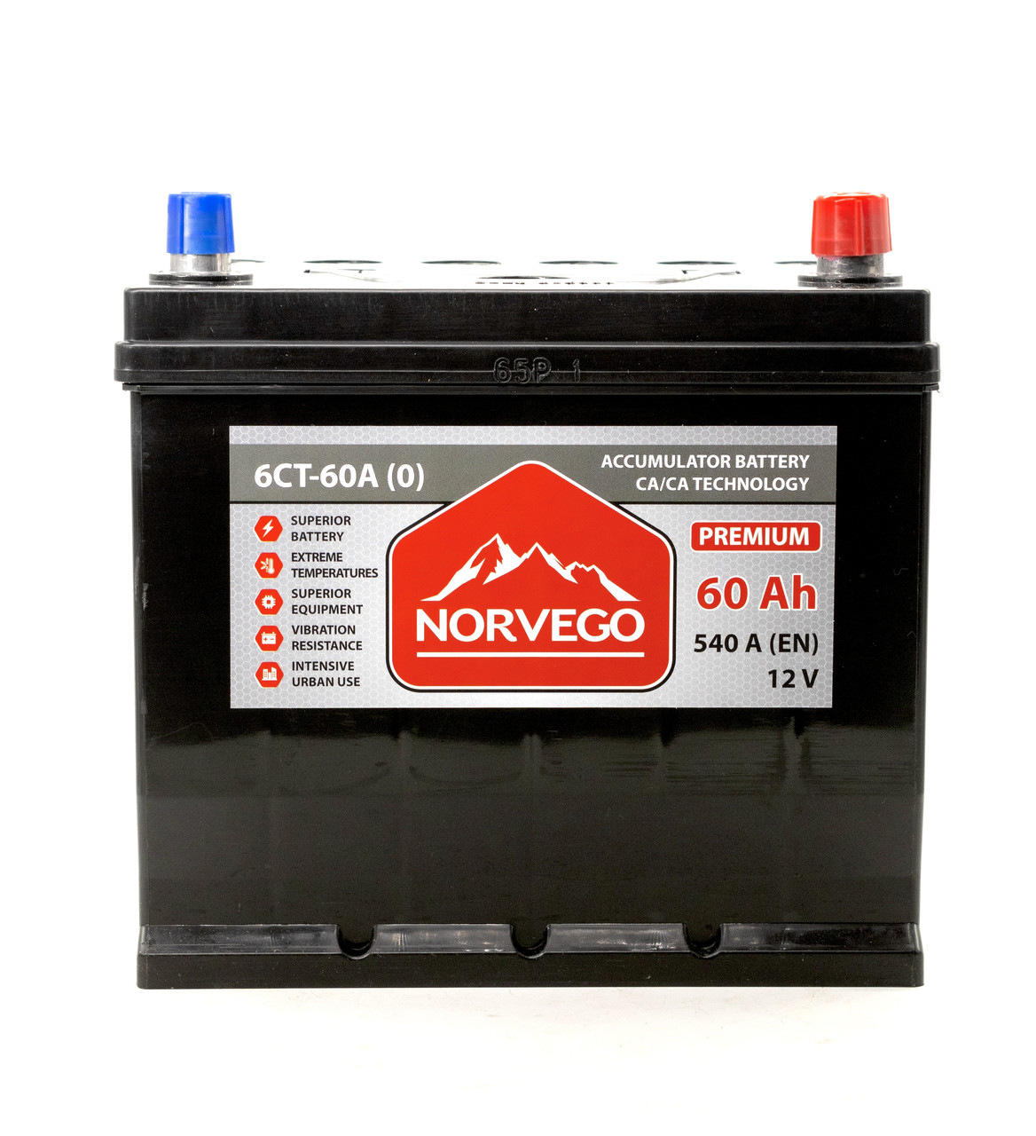 Акумулятор Norvego ВЕСТА Asia Premium 60A +прав (0) (540 пуск)