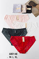 Жіночі труси мікрофібра з мереживом 44-48р 7 кольорів