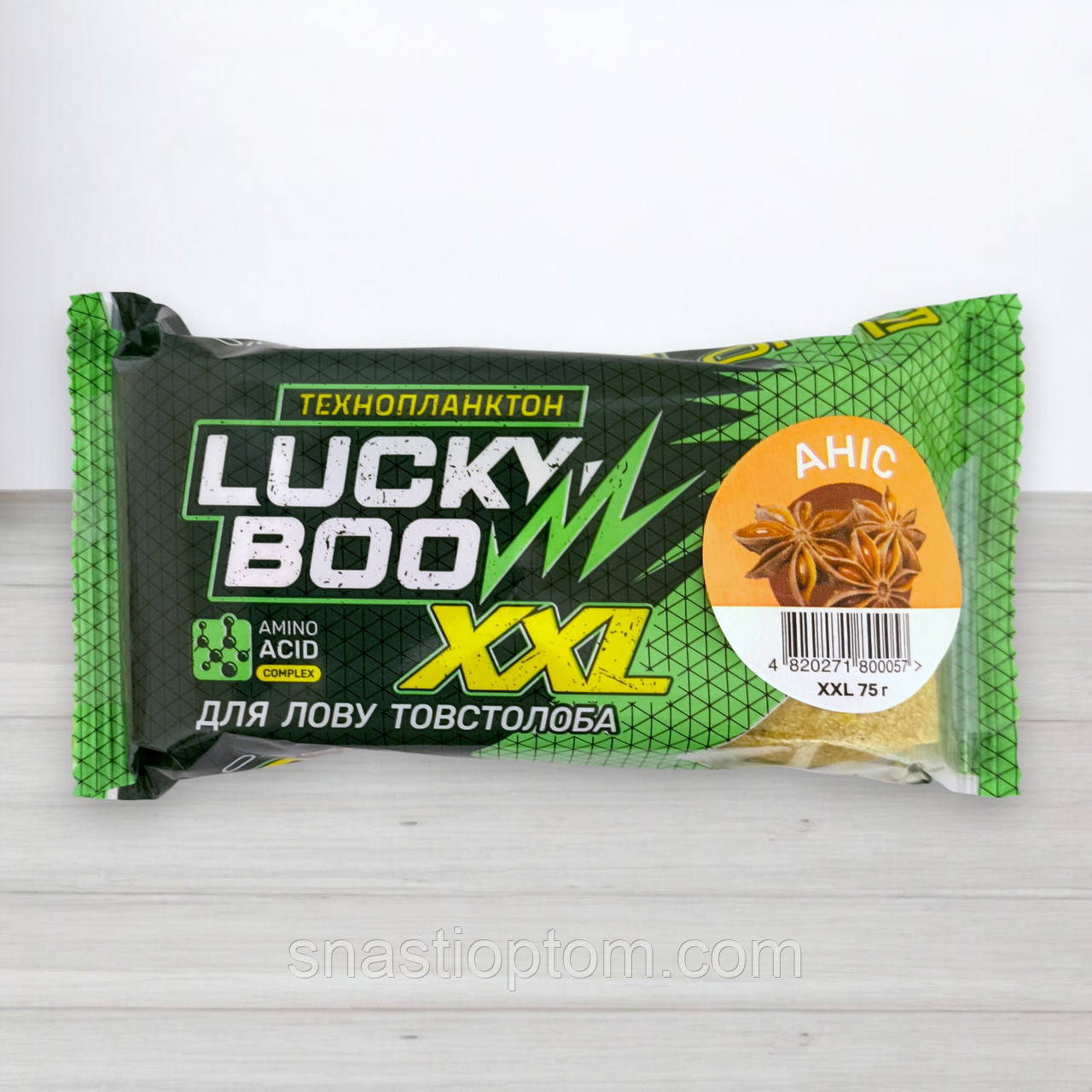 Технопланктон Lucky Boo XXL Fluo, 3шт/уп, 225г, Аніс