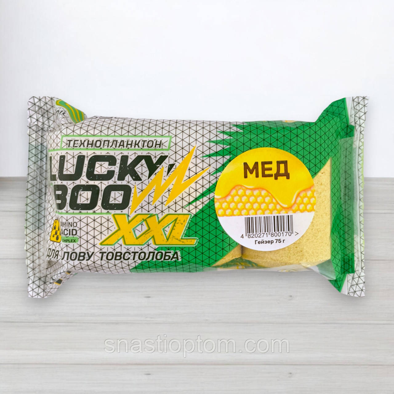 Технопланктон Lucky Boo XXL Fluo Гейзер, 3шт/уп, 225г, Мед