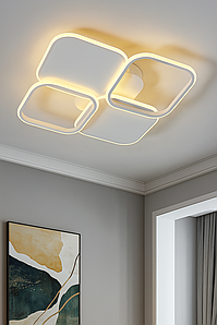 Стельова Led люстра 80W білий корпус до 16м² квадратна (1166 White)