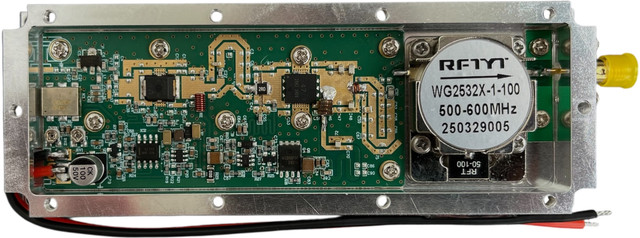 Внутрішня плата модуля Titan-GaN 50 Вт 500–600 МГц із GaN-HEMT каскадом та феритовим циркулятором RFTYI 150 Вт