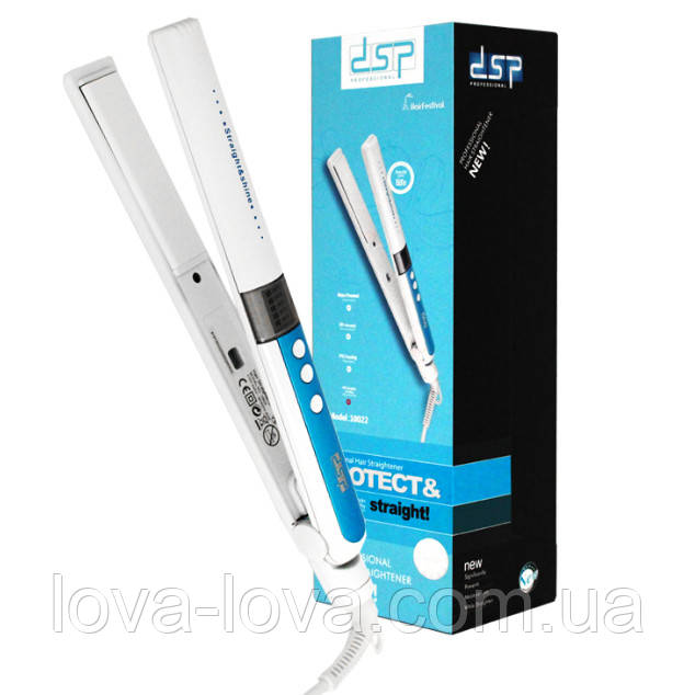 Праска для випрямлення волосся з керамічним покриттям пластин DSP 10022 потужністю 42 Вт 5 режимів температури, фото 1