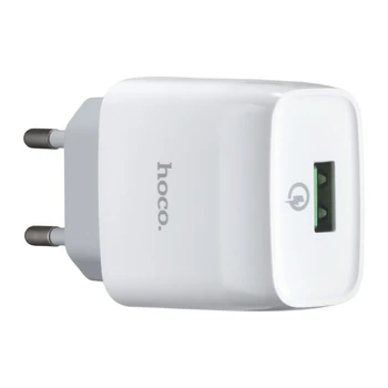 Мережевий зарядний пристрій Hoco C72Q (USB/QC3.0)- білий