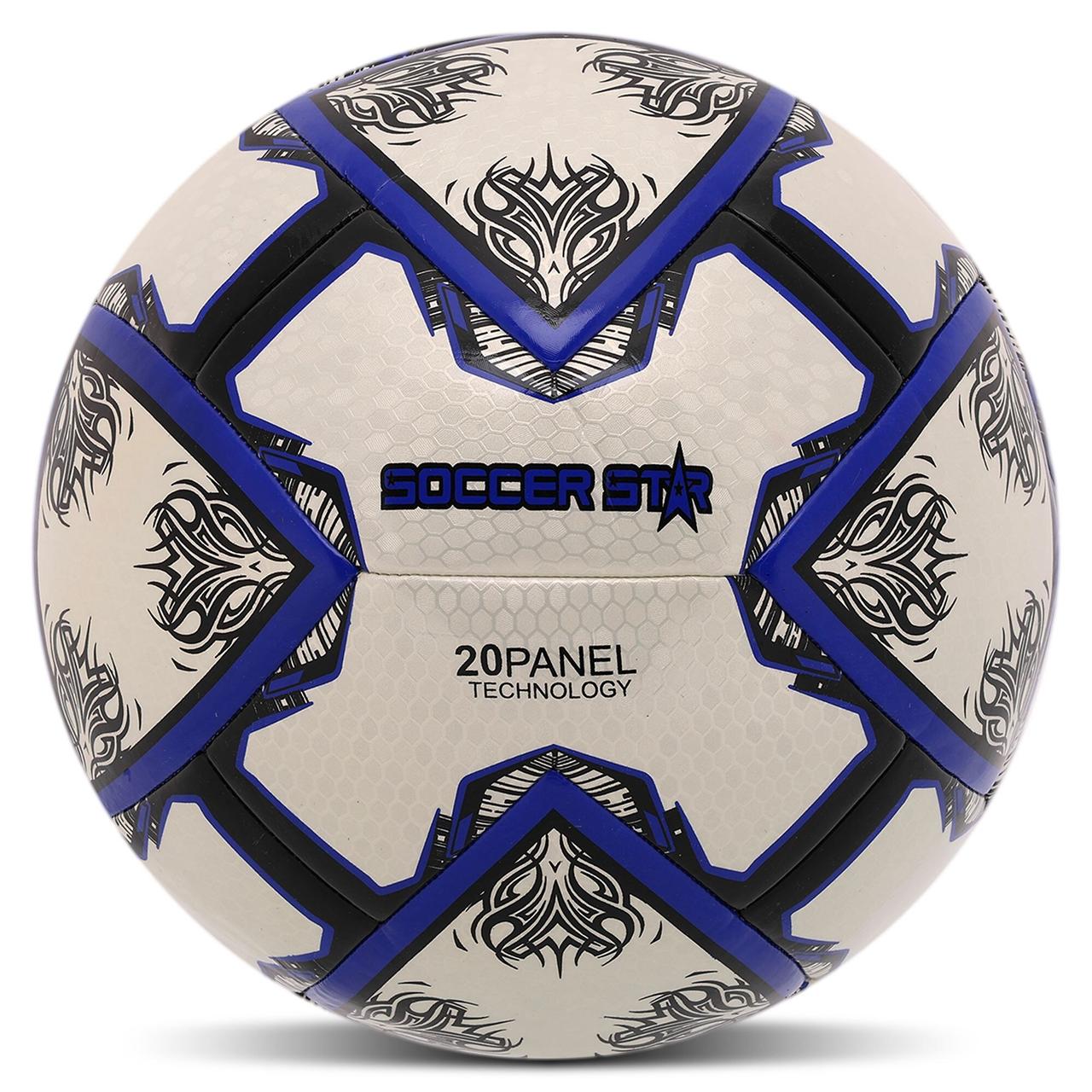 М'яч футбольний SOCCER STAR TO-TOWN FB-4464 (PU) розмір 5 всепогодний білий, фото 1