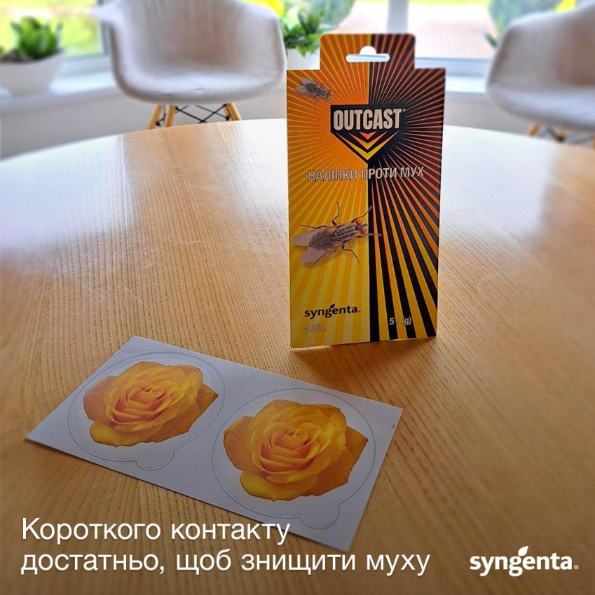 Наліпки від мух Outcast, 4 шт Сінгента, фото 1