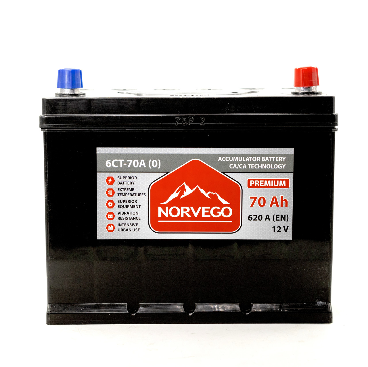 Акумулятор Norvego ВЕСТА Asia Premium 70A +прав (0) (620 пуск)
