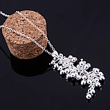 Підвіска з глянсовими кульками кулон виноградне грано стерл. ср. tiffany, фото 4