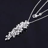 Підвіска з глянсовими кульками кулон виноградне грано стерл. ср. tiffany, фото 5