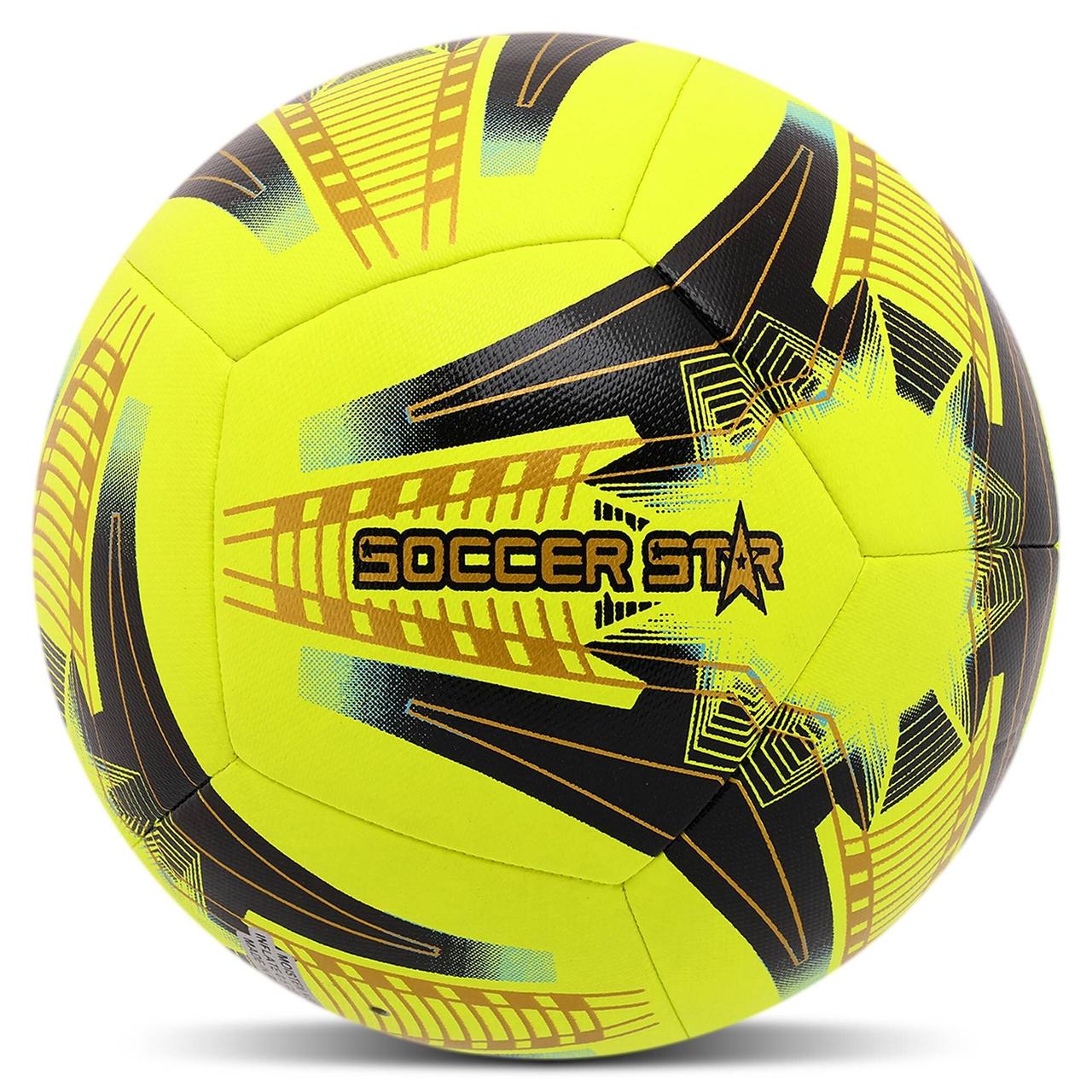 М'яч футбольний SOCCER STAR FB-4467 (PU) розмір 5 всепогодний жовтий
