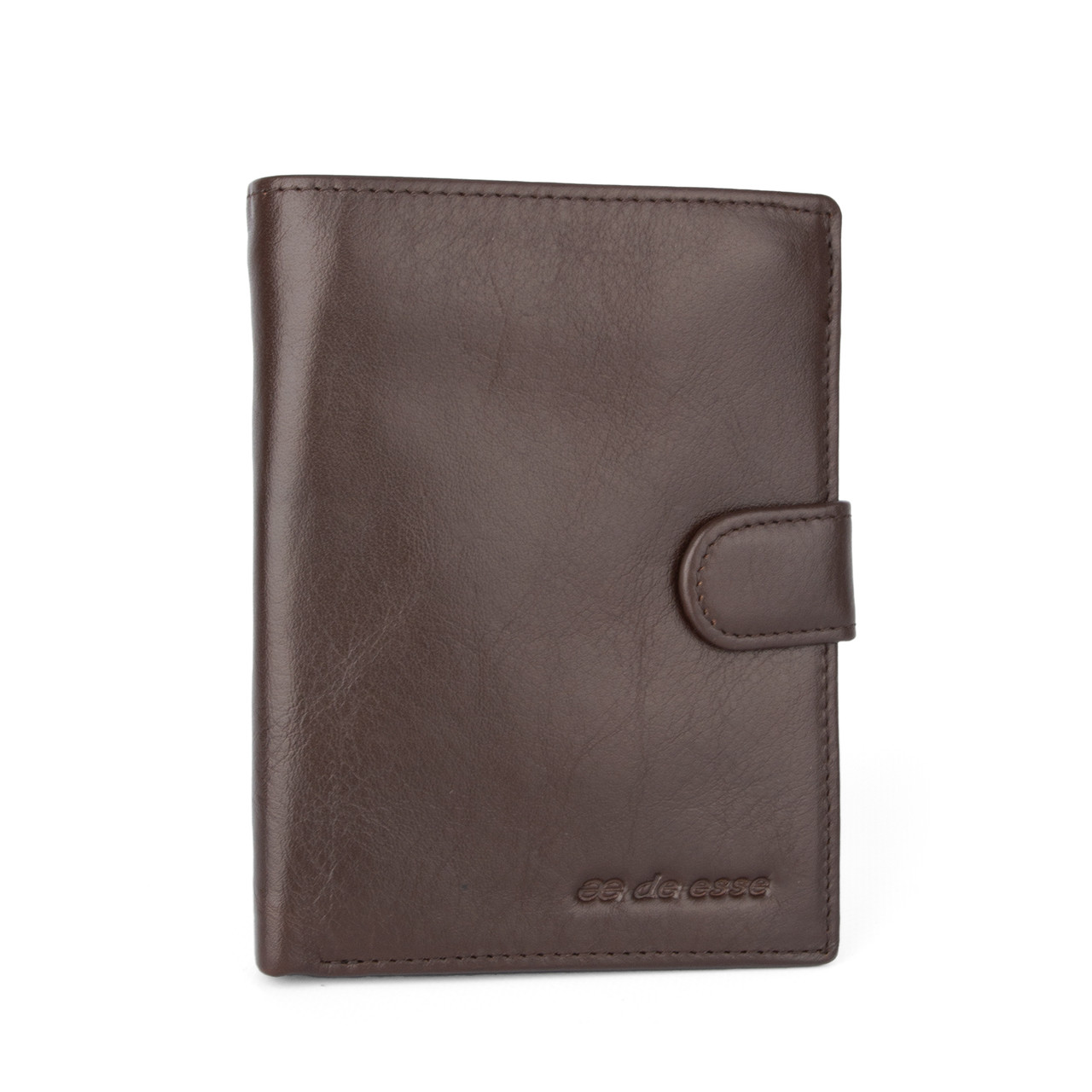 Чоловіче шкіряне портмоне з відділенням для паспорта DE ESSE LC47240-2B коричневе, фото 1