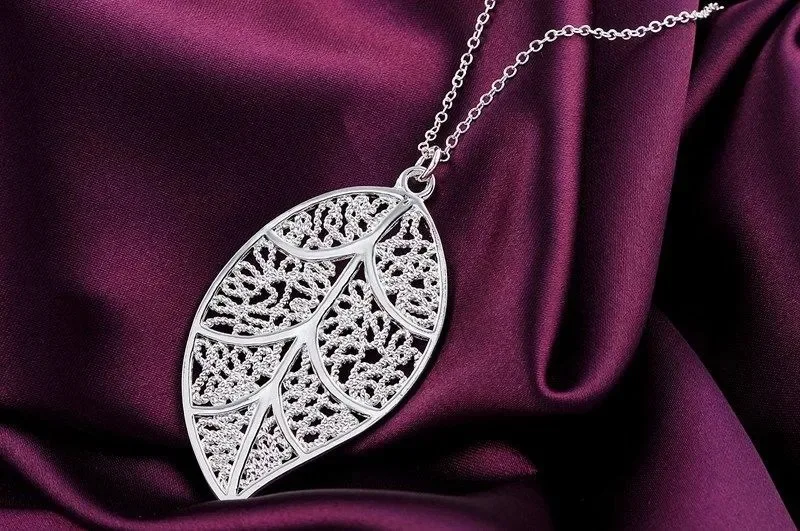 Підвіска кулон ажурний листочок стерл. ср. тиффані tiffany