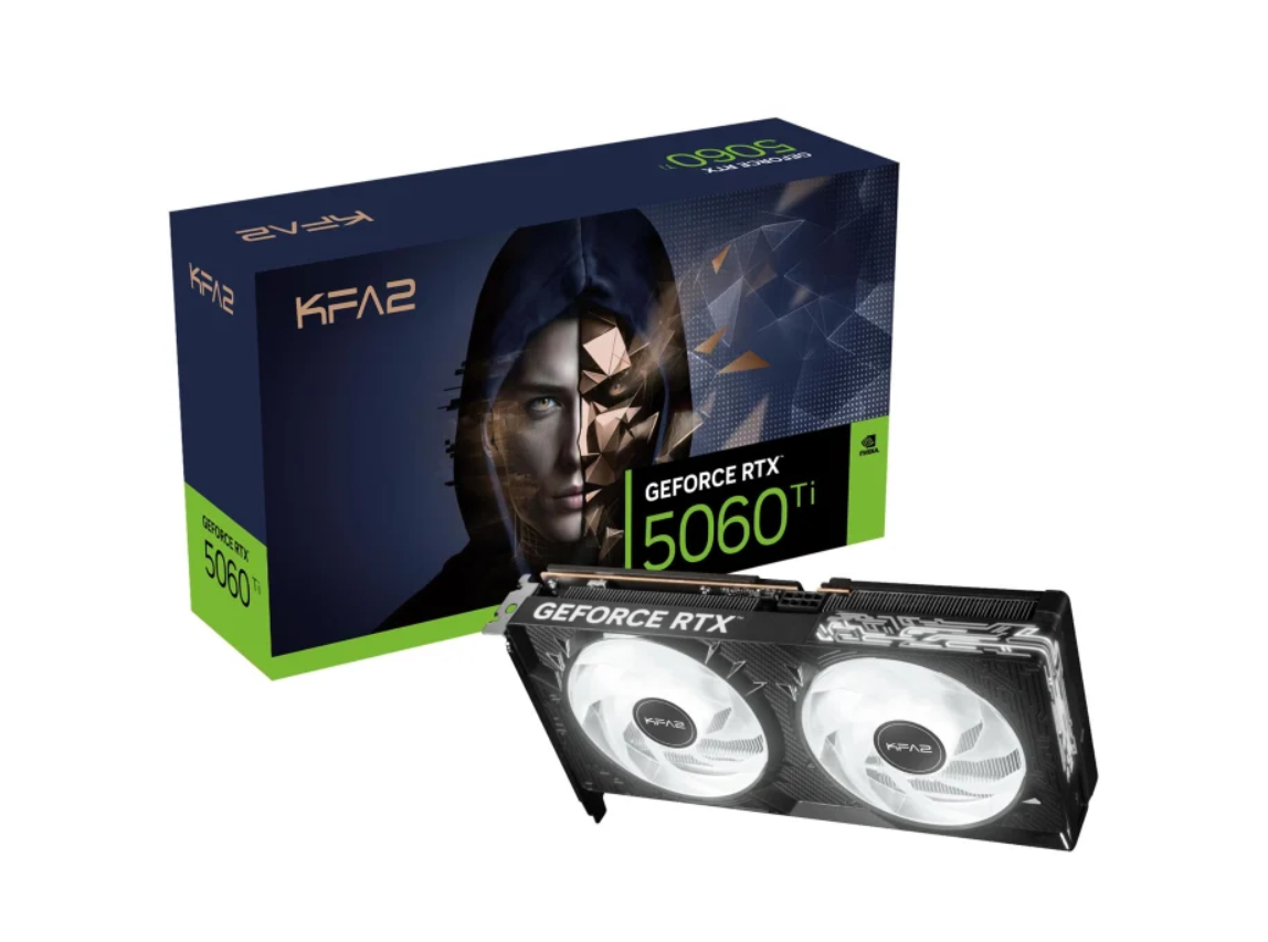 Відеокарта KFA2 GeForce RTX 5060 Ti 1-Click OC 16GB GDDR7 DLSS4 (56IZN8MDCPOK), фото 1