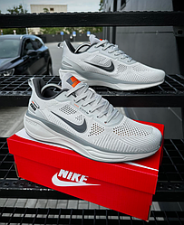 Чоловічі літні кросівки Nike Air Zoom React Найк світло сірі дихаючі сітка піна легкі