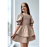 Бежева нарядна сукня для дівчинки підлітка (146-170р), фото 2