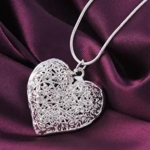 Підвіска кулон ажурне серце Heart стерл. ср. тиффані tiffany, фото 1