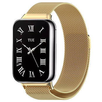 Ремінець для фітнес-браслету Xiaomi Smart Band 9Pro / 8Pro Milanese design Gold