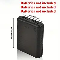 Кейс для 4 акумуляторів 18650 (Чорний)