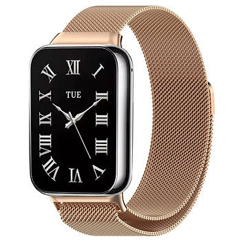 Ремінець для фітнес-браслету Xiaomi Smart Band 9Pro / 8Pro Milanese design Rose gold