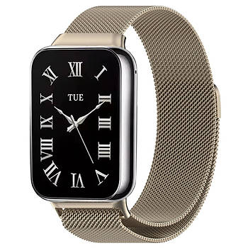 Ремінець для фітнес-браслету Xiaomi Smart Band 9Pro / 8Pro Milanese design Vintage gold