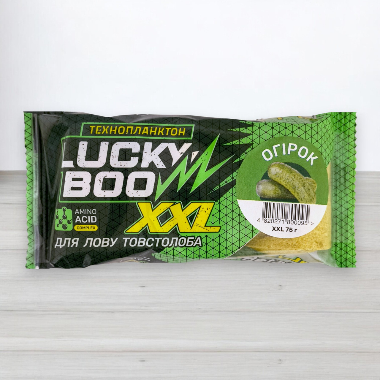 Технопланктон Lucky Boo XXL Fluo, 3шт/уп, 225г, Огірок, фото 1