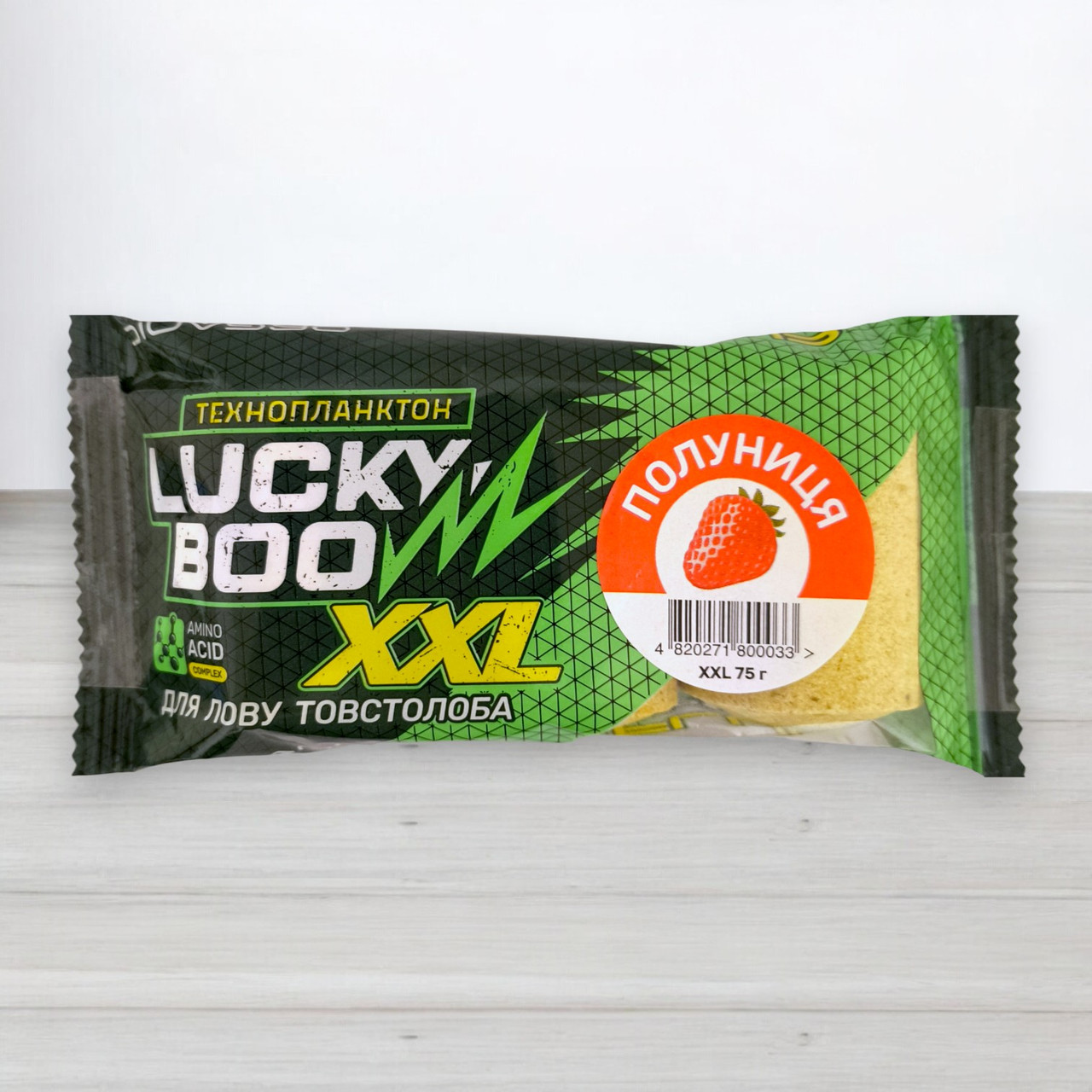 Технопланктон Lucky Boo XXL Fluo, 3шт/уп, 225г, Полуниця, фото 1