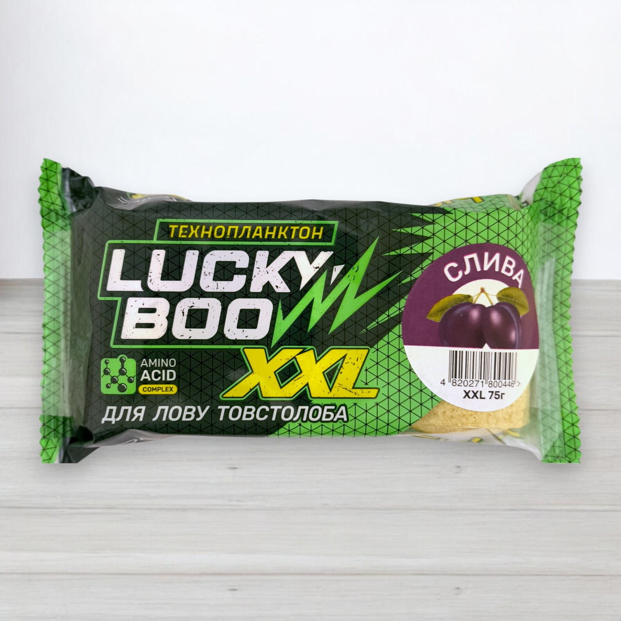 Технопланктон Lucky Boo XXL Fluo, 3шт/уп, 225г, Слива, фото 1