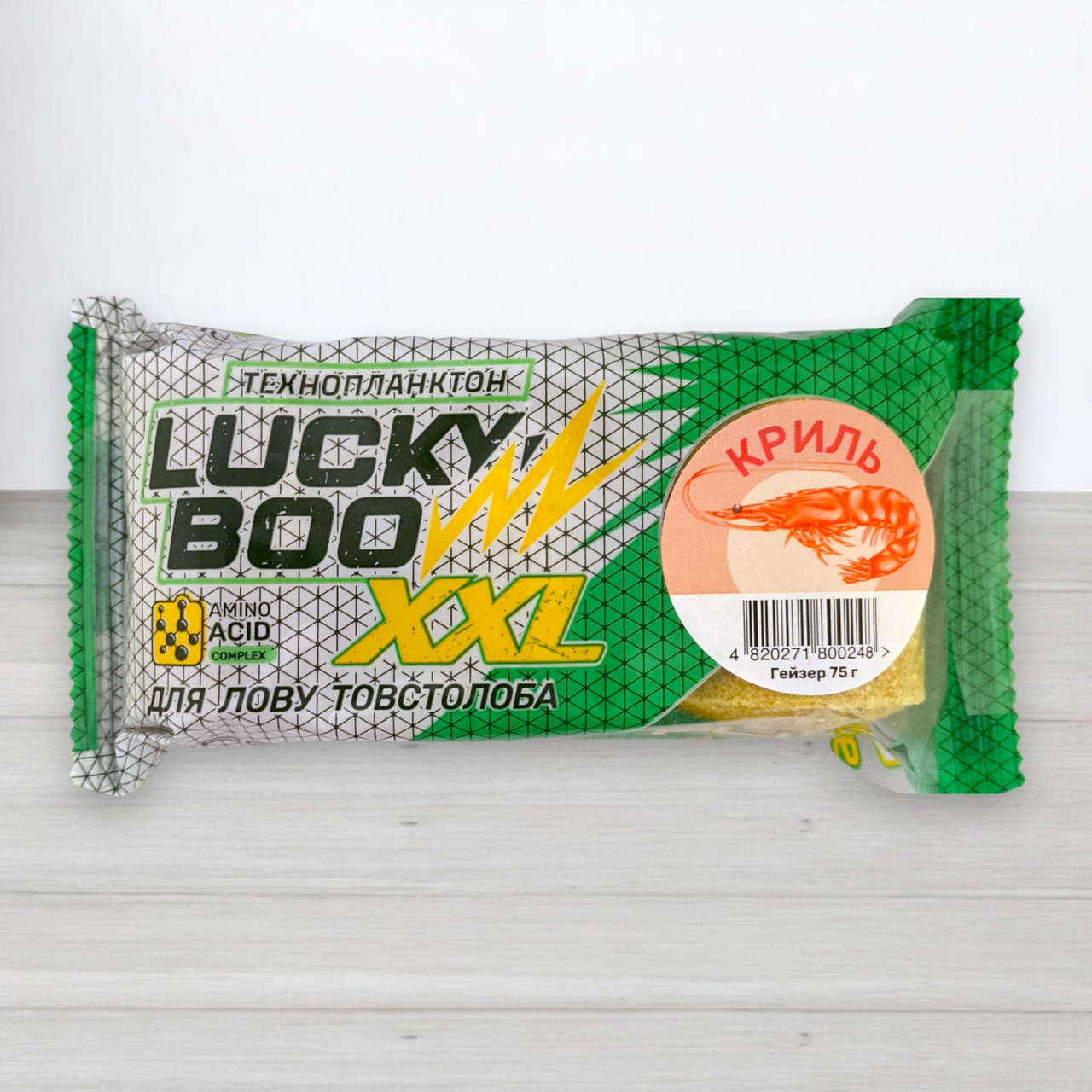 Технопланктон Lucky Boo XXL Fluo Гейзер, 3шт/уп, 225г, Криль, фото 1