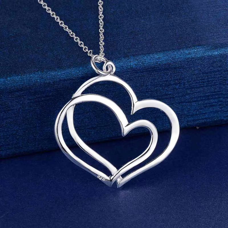 Підвіска кулон подвійне серце love стерл. ср. тіффані tiffany, фото 1