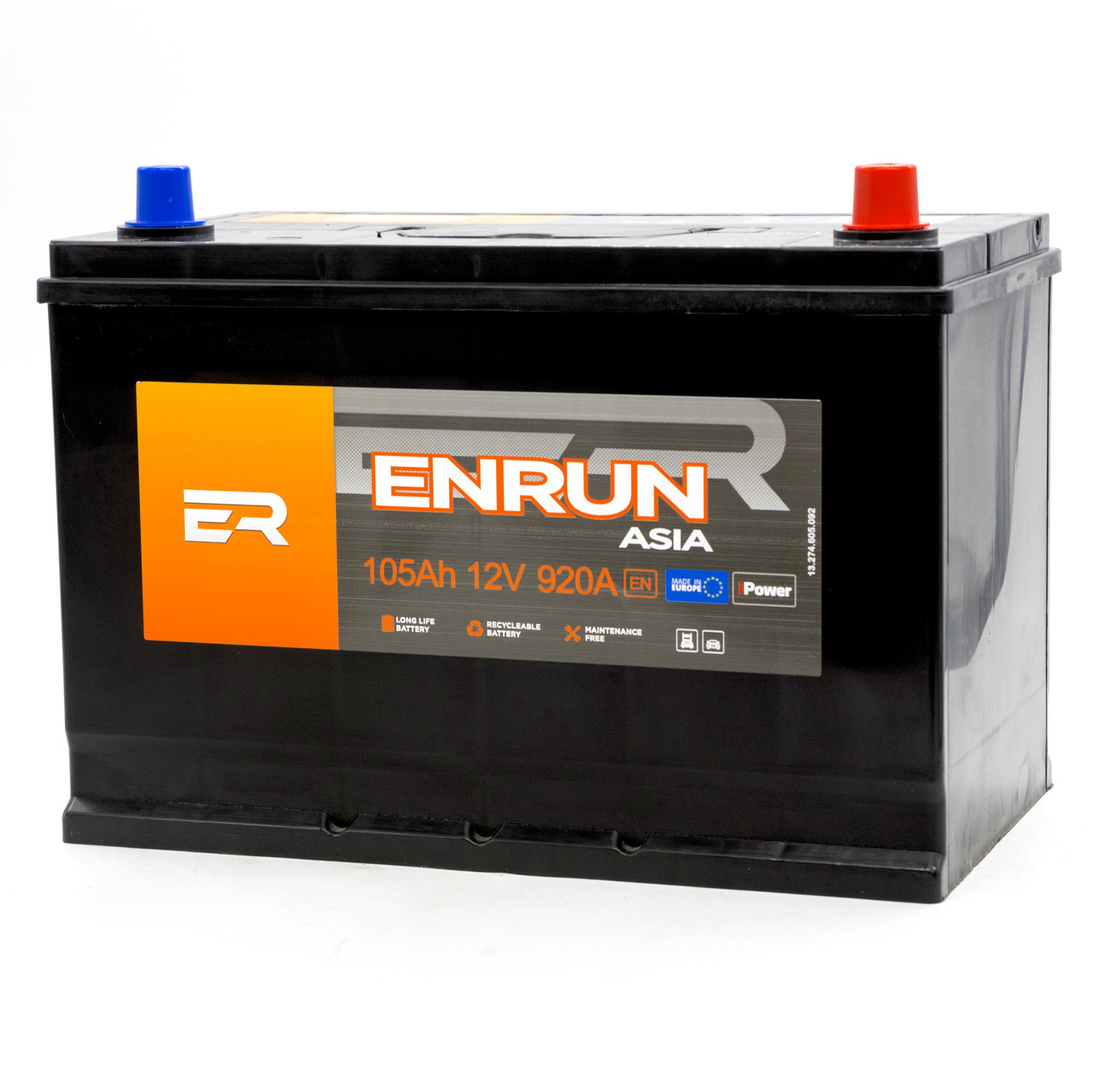 Акумулятор ENRUN ASIA 105А + правий (0) (D3) (920пуск)