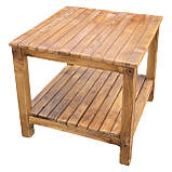 Набір для відпочинку: 2 дерев’яні шезлонги + стіл – смерека, фото 4