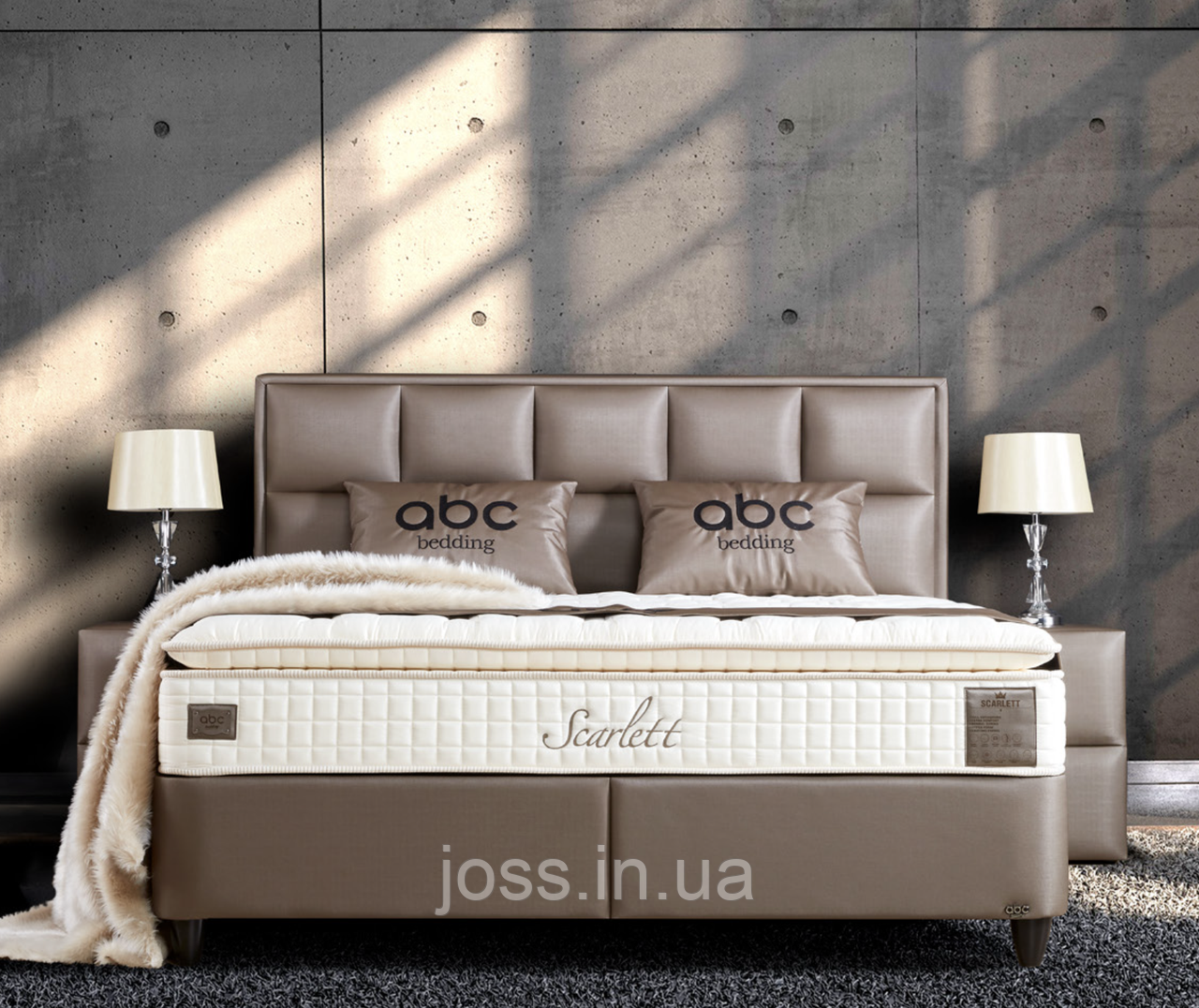 Ліжко двоспальне якісне  180х200 JOSS Гамильтон 210x190x125 cм
