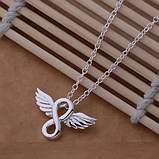 Підвіска кулон нескінченність з ангельськими крилами стерл. ср. tiffany, фото 2