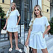 Костюм жіночий літній креп футболка з шортами, фото 4