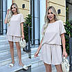 Костюм жіночий літній креп футболка з шортами, фото 5
