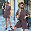 Костюм жіночий літній креп футболка з шортами, фото 8