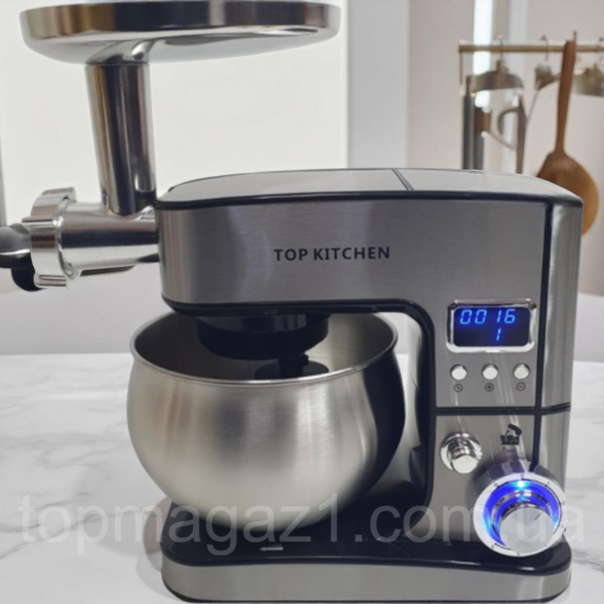 Багатофункціональний кухонний комбайн Top Kitchen 4500 з блендером 1.5 л тістомісом 7 л і м'ясорубкою, фото 1