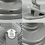 Вентилятор на прищіпці акумуляторний Kisonli F104 1200mAh, сірий, фото 7