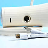 Лампа настільна акумуляторна D09 з бездротовою зарядкою, біла, фото 6