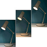 Лампа настільна акумуляторна D09 з бездротовою зарядкою, синя, фото 4