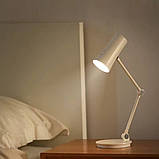 Лампа настільна акумуляторна D09 з бездротовою зарядкою, синя, фото 5