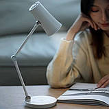 Лампа настільна акумуляторна D09 з бездротовою зарядкою, синя, фото 10